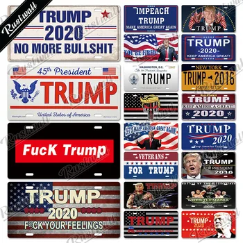 

Trump Licenses Plate Plaque Metal Tin Sign Decorative Car Plate for Man Cave Living Room Door Club Garage Home Wall Decor