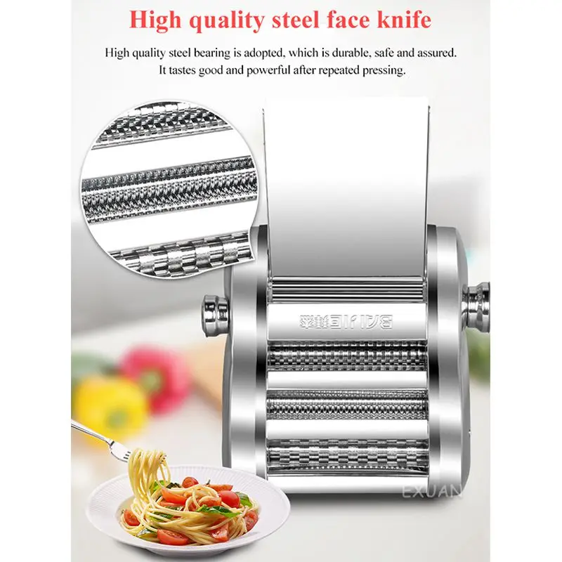 Household Pasta Machine Noodles Maker Stainless Steel Noodle Cutter Electric Automatic Dough Rolling Machine Dumpling