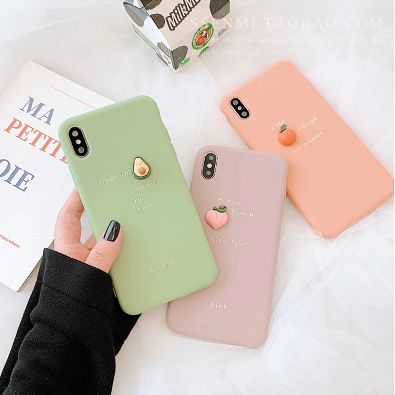 Силиконовый чехол с 3d изображением авокадо фруктов для iPhone 11 12 Pro XS Max XR MINI мягкие