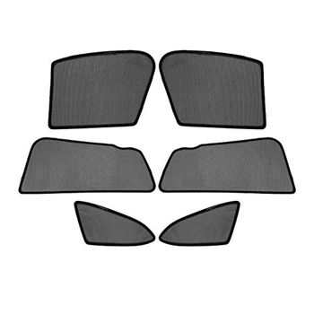 

New Arrival-6Pcs net Mesh Car Side Window Sun Shades,Uv Rays Protection Window Shade For Volvo V60 2010-2017 2017-2019