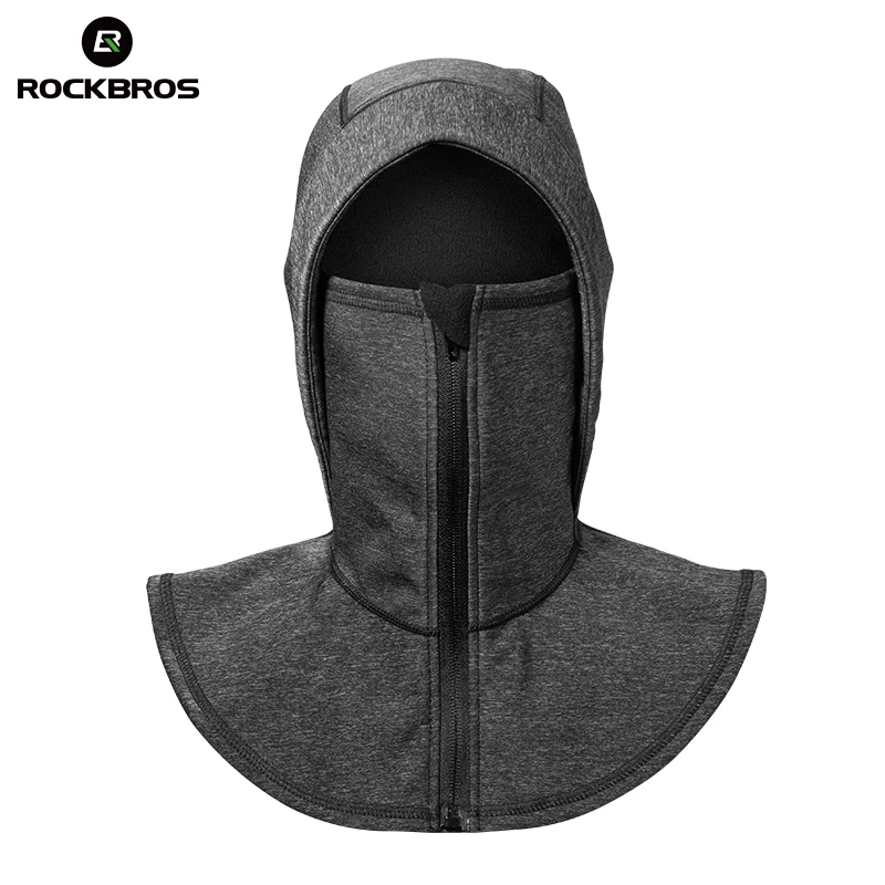 

ROCKBROS Thermal Fleece Ski Headgear Windproof Skiing Bibs Snowboard Neck Warmer Face Mask Snow Sport Headwear Ski Hat Men Women