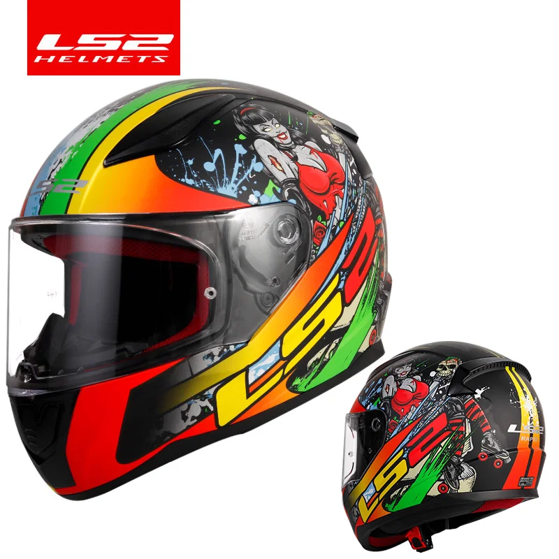 LS2 Быстрый анфас мото rcycle шлем ABS безопасная структура шлем moto capacete LS2 FF353 уличные гоночные шлемы - Цвет: Wild