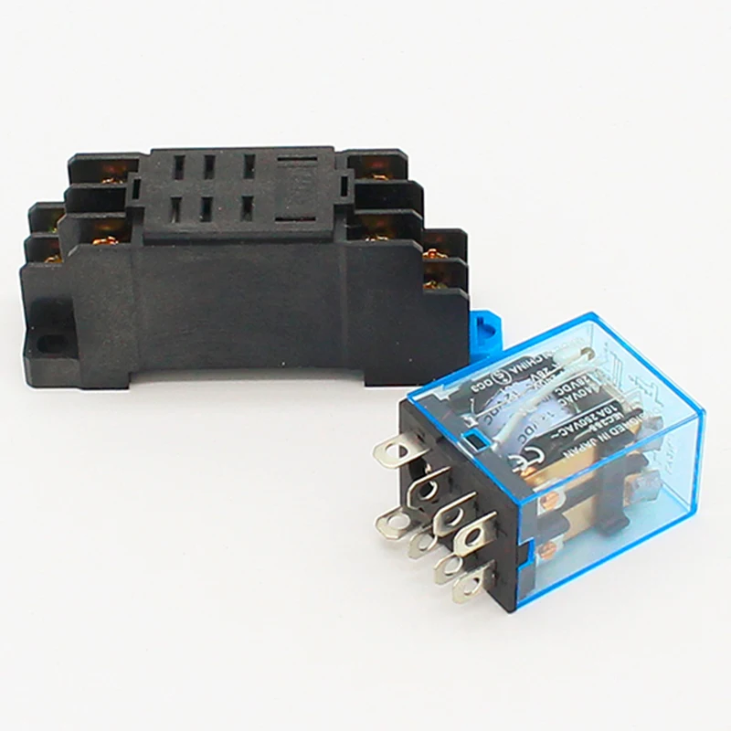 

5A DC12V DC24V AC110V AC240V Power Relay HH52P-L 8 Pins W/ Socket Base Hot Sale