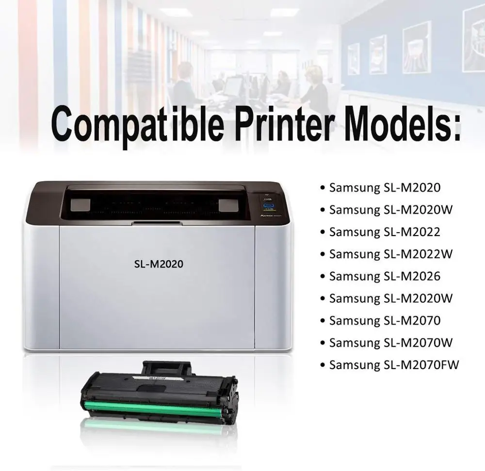Paquete de 2 tóner de MLT D111S compatibles, por Samsung MLT D111S D111S,  por Samsung Xpress SL M2026W, SL M2026, SL M2020W, SL M2020|Cartuchos de  tóner| - AliExpress