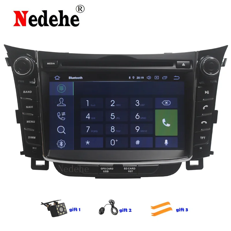 2 din Octa Core 4G +64G Android 9.0 Car DVD GPS Navigation for HYUNDAI I30 2011-216 Radio Stereo Bluetooth WIFI FM BT map | Автомобили и