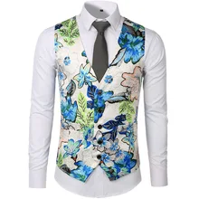 Модный жаккардовый жилет с рисунком из мультфильма; Однорядный жилет на пяти пуговицах с декоративным узором; Sv04