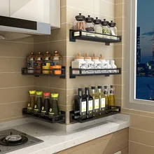 Товары для кухни аксессуары настенный кухонный Органайзер хранилище Полка для специй стойка для банок шкаф полки кронштейн держатель