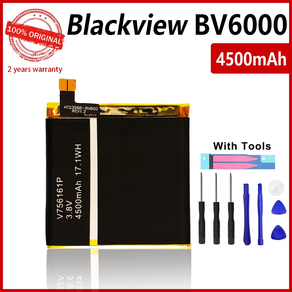 

Phone Battery for Blackview, High Quality Batteries with Tools, 4500mAh, V756161P, BV6000, BV6000S, 100% Original, New