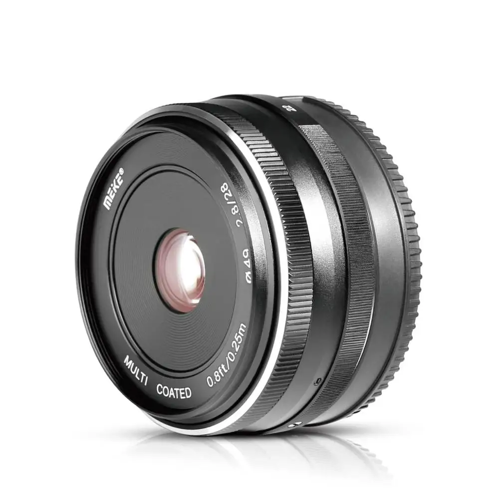 Meike 28 мм f2.8 фиксированный объектив ручной фокусировки для Olympus Panasonic M4/3 APS C