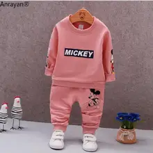 Г. Весенне-осенняя одежда для маленьких мальчиков; футболка и брюки; хлопковые костюмы для девочек из 2 предметов; комплекты одежды для детей; спортивные костюмы с героями мультфильмов для малышей