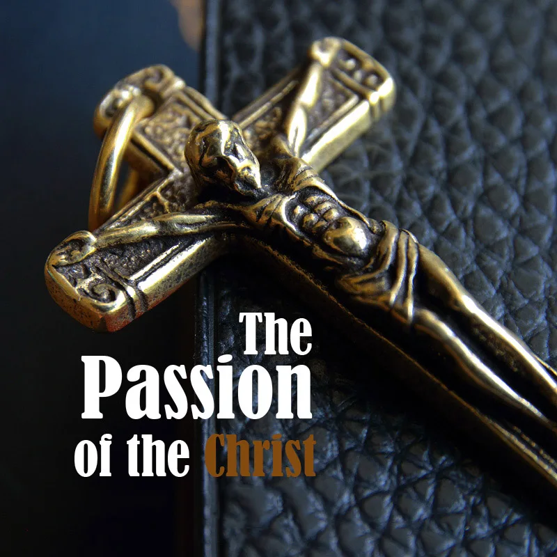 brass cross jesus keychain pendant (11)