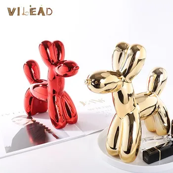 

VILEAD 6 Colors Ceramic Balloon Dog Piggy Bank Nordic Coin Money Box Creative Crafts Home Decoration Kids Birthday Gifts
