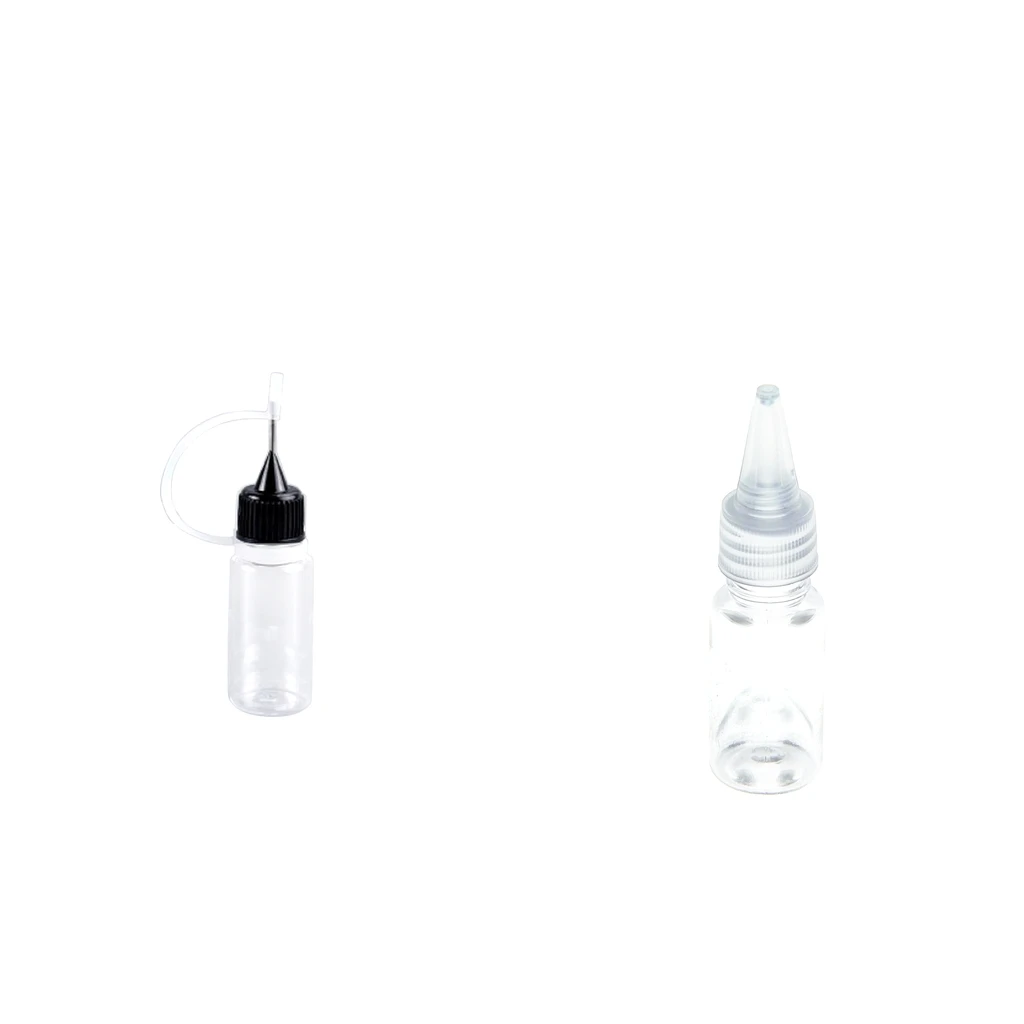 24x Needle Tip Bottle for Liquid Juice E-Shisha Dropper Filler 10ml + 15ml