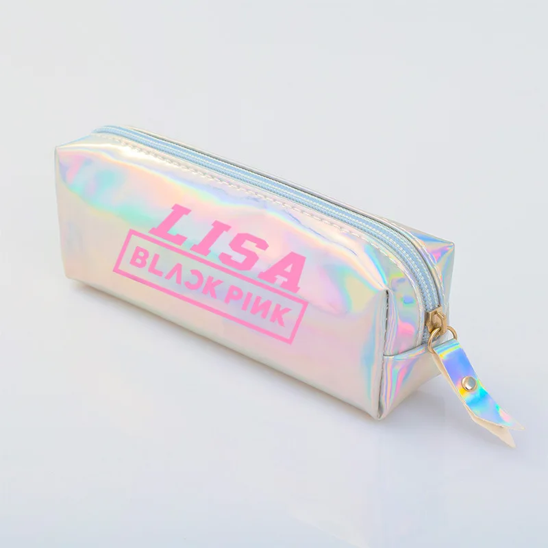 Kpop BLACKPINK PU лазерный пенал Blingbling мини монеты пакеты для хранения держатель щеток для макияжа - Цвет: lisa