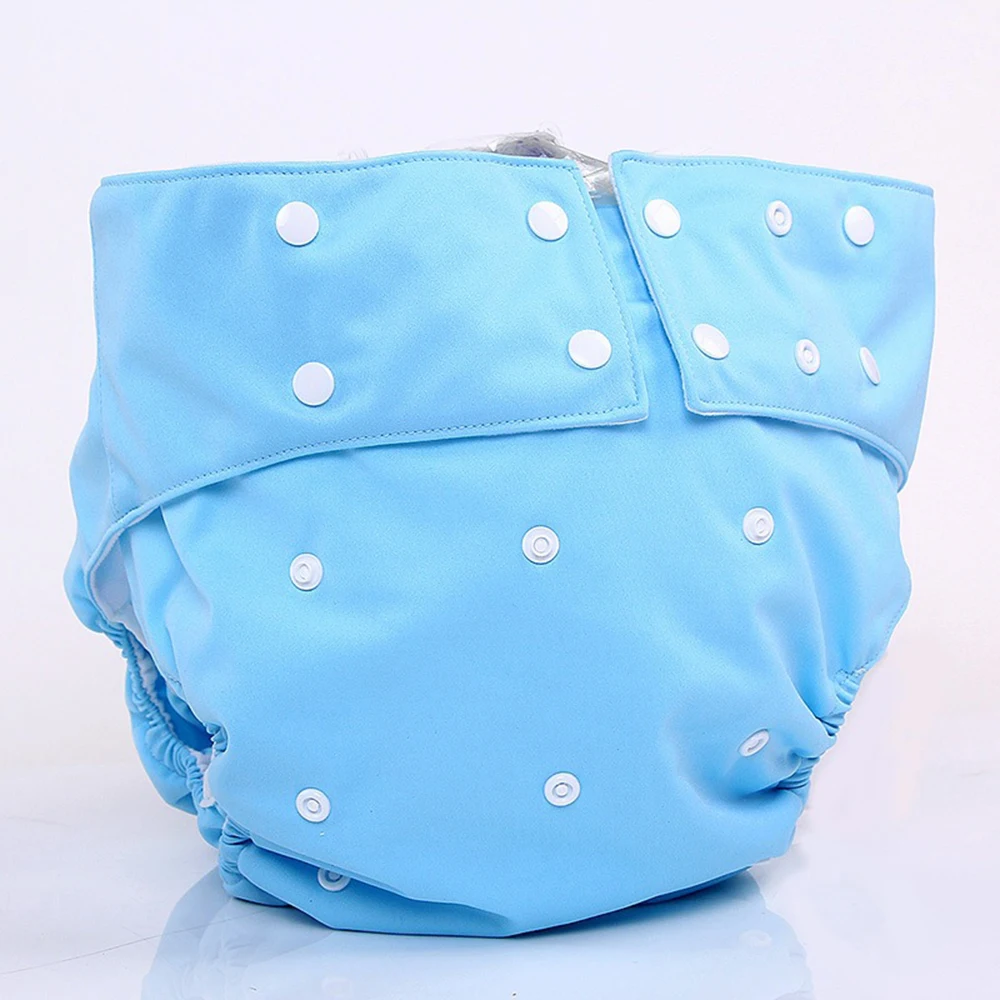 Adult Diapers PUL Incontinence Pants Waterproof Cloth Diaper Cover Washable Inserts Reusable Free Size Pink Snap Nappy 5 Sets