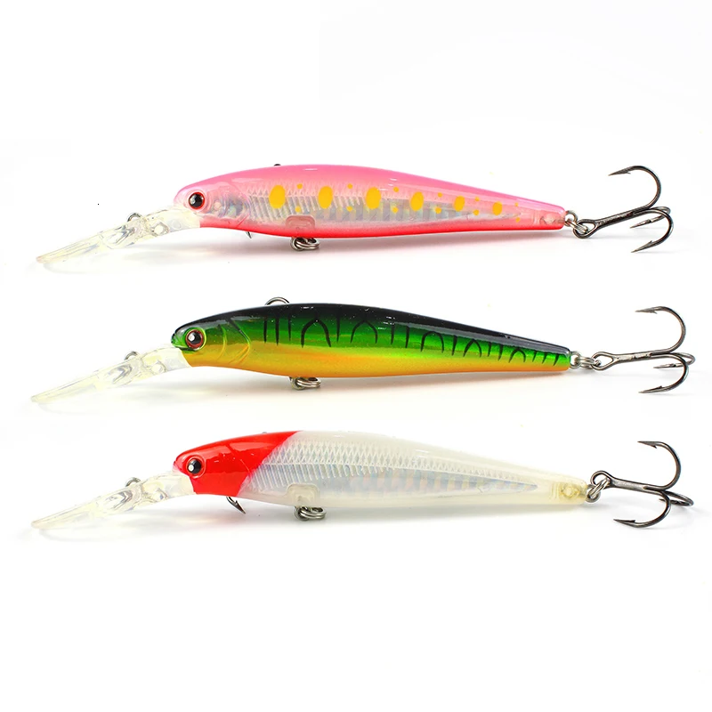 NOEBY-1-Pcs-Fishing-Lure-90mm-13g-2-4m-Floating-Super-Minnow-Lures-Fishing-Bait-VMC (3)