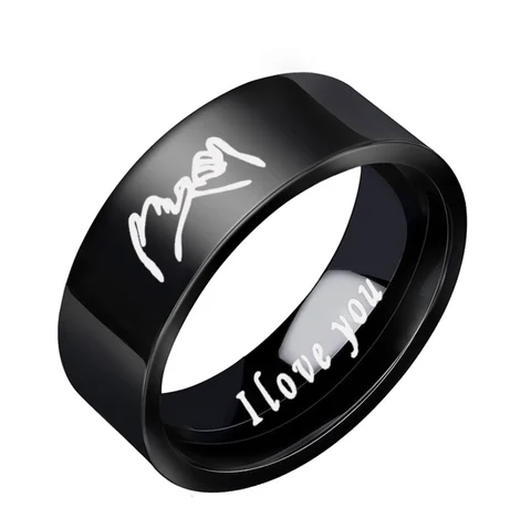 Black White Color Yin Yang Tai Chi Couple Rings Fashion Chinese Style For Men Women Statement  Stainless Steel Wedding Ring