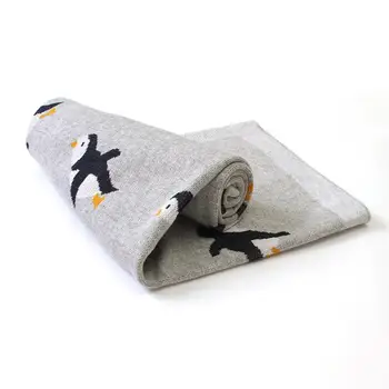 

Baby Blankets Knitted Newborn Swaddle Wrap Blanket Sleep Sack For Stroller Bedding Covers Cartoon Infantil Bebes Quilts 100*80cm