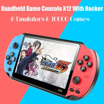 

5.1 inch Double Rocker Handheld Game Console Support TV Output Retro Portable Handheld Arcade Video 10000 System 8GB ROM X12
