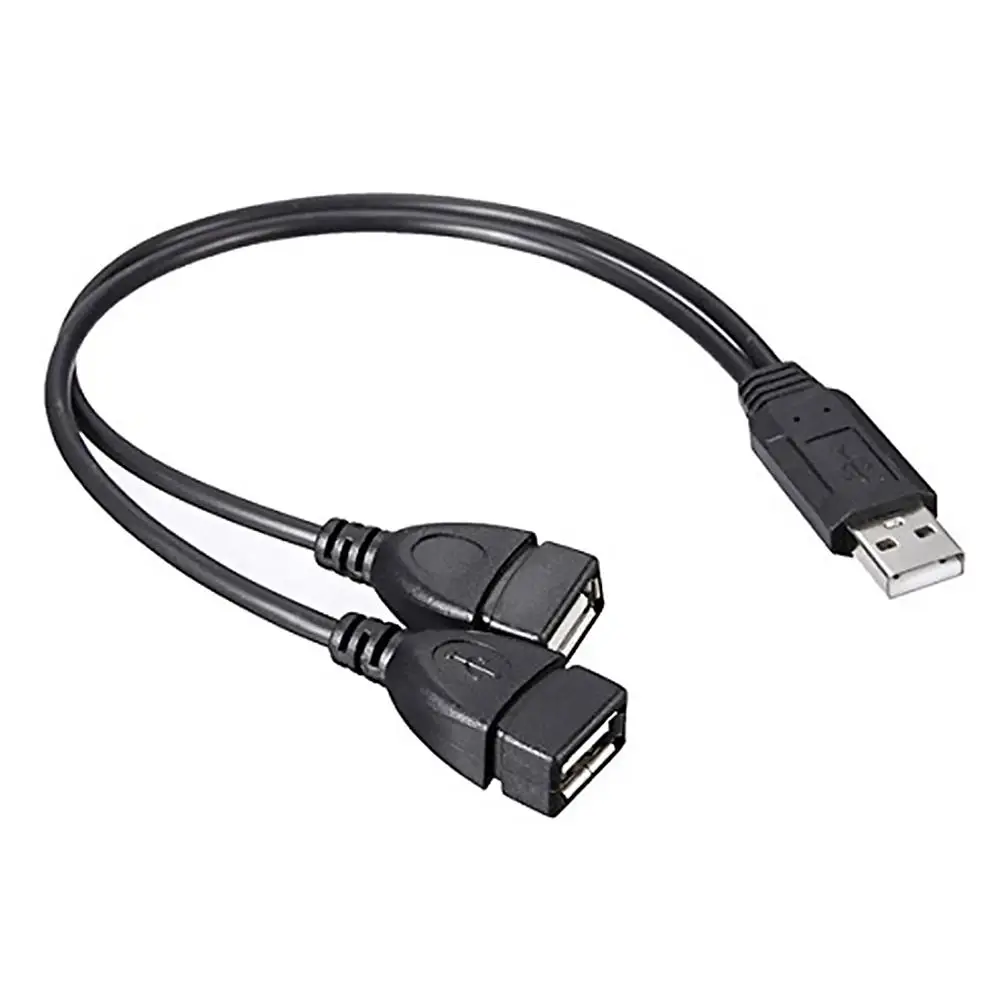 Data Cables 30cm USB2.0 Dual USB Male Female High-quality Portable Convenient Charging Power Cable Extension | Электроника