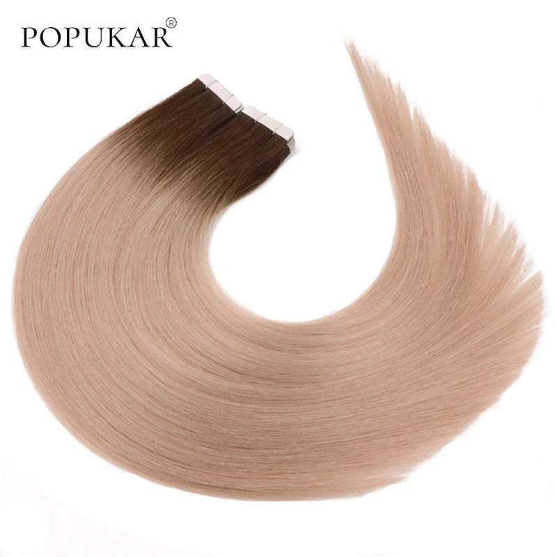 

Popukar tape in hair AB# double side 2.5g ombre human hair cuticle aligned invisible tape hair extensions