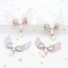 10pcs/lot Angel-Wing Lace Embroidery with Pearl Pendant for Clothes Patch Fabric Sewing Craft Socks Gloves Applique Decor H76 ► Photo 1/4