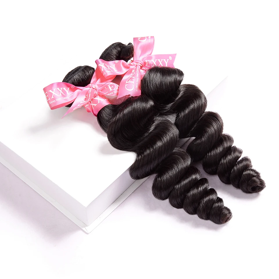 [CEXXY] волосы OneCut свободная волна "-30 дюймов P бразильские волосы remy пакеты естественного цвета с закрытием человеческие волосы пучки наращивание