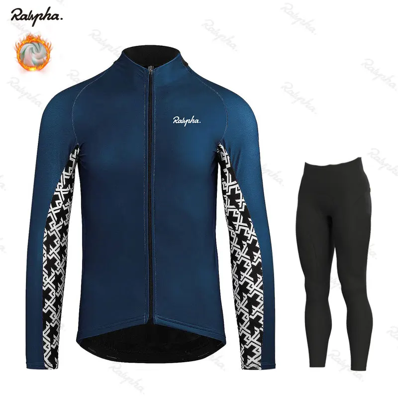 Raphaing Pro Team велосипедная майка мужская зимняя теплая флисовая велосипедная одежда комплект велосипедных штанов MTB Ropa Ciclismo Maillot одежда