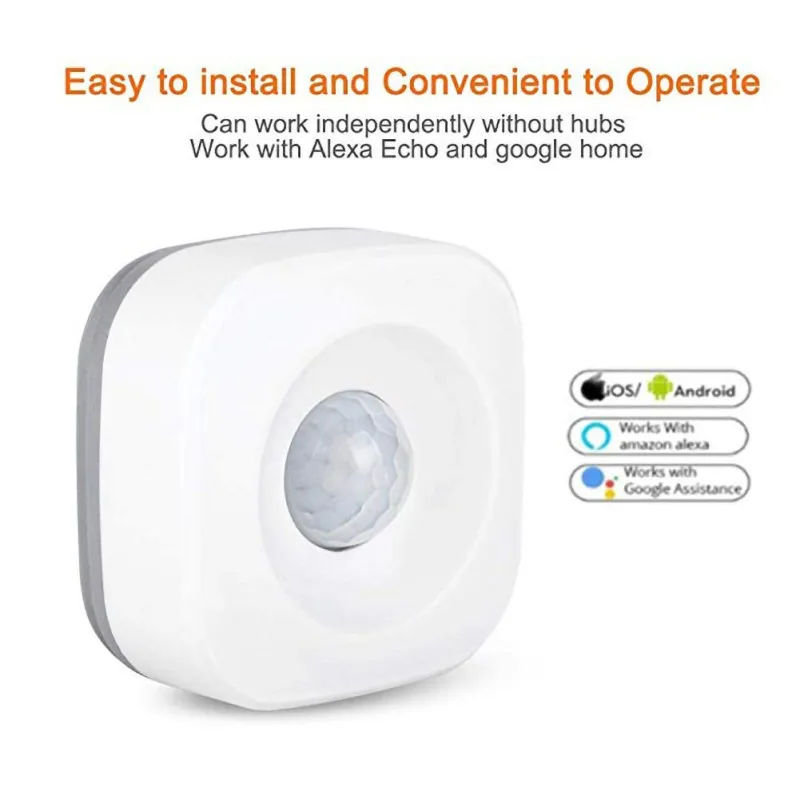 

White Color High Sensor WiFi PIR Motion Sensor Home Office Security Alarm Compatible Many Devices