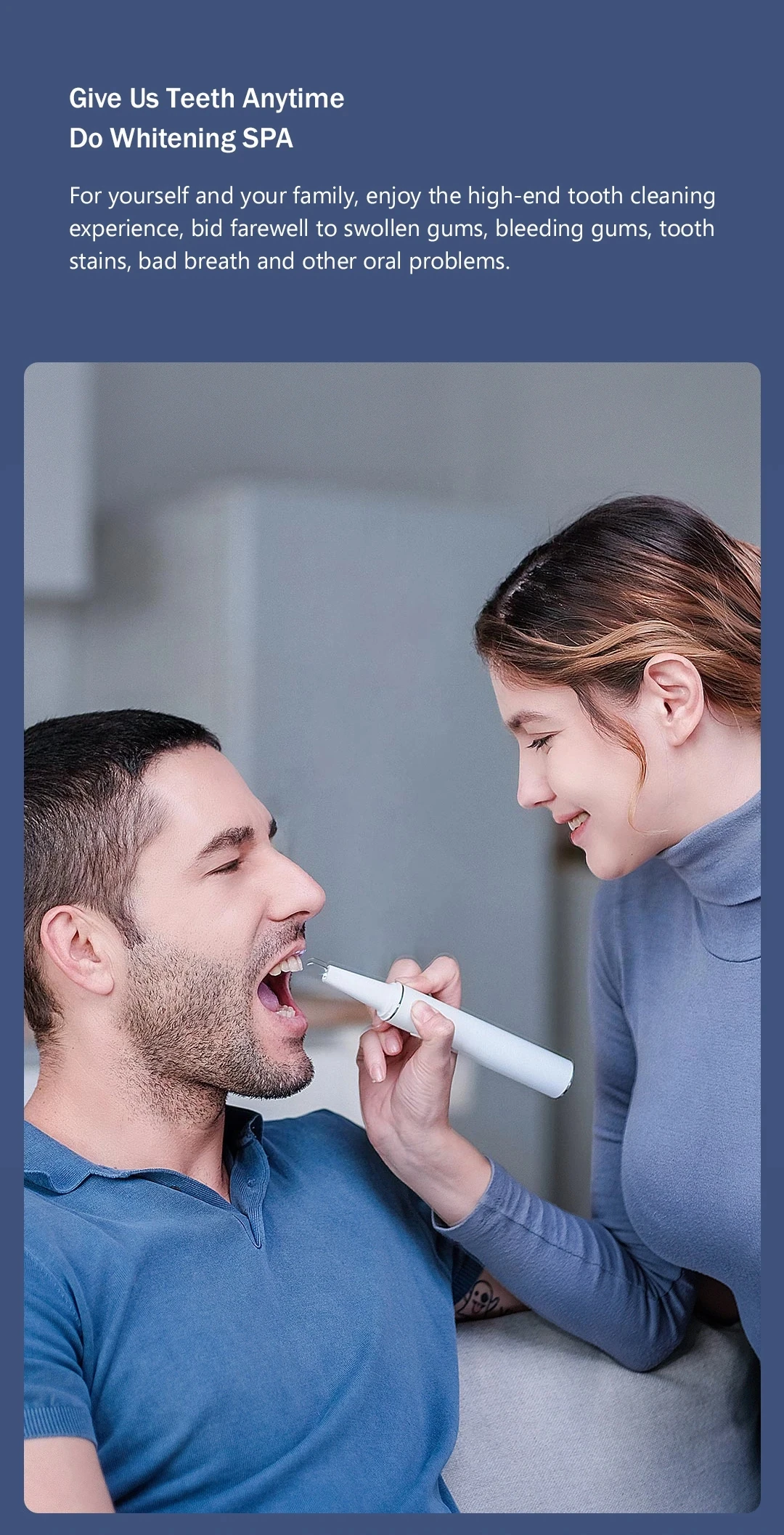 XIAOMI SUNUO inteligent Visual Ultrasonic Dental whitener Scaler Teeth