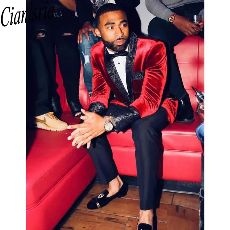 popular-red-one-button-velvet-men-suits-prom