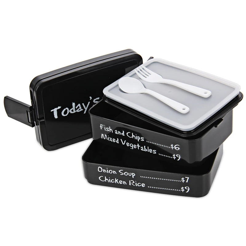 

Japanese Style 2-Layer Plastic Portable Double layers Sealed Lunch Box