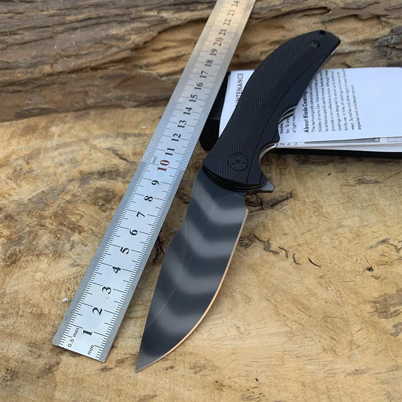 Походный нож ZT 0606CF 9CR14MOV складной Клинок с тигровым узором рукоятка G10