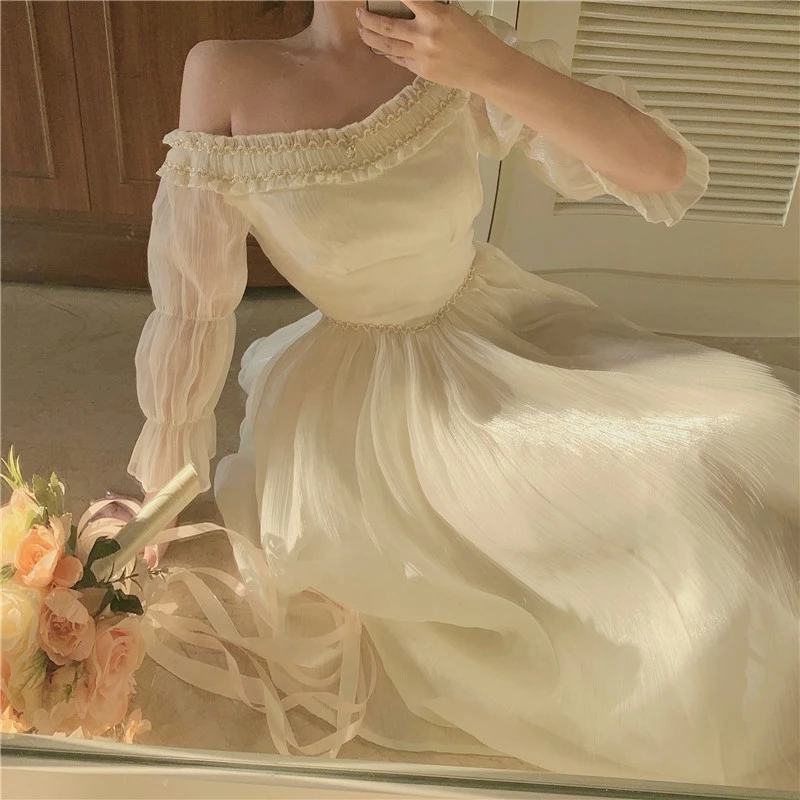 Elegant Princess Dress Women Summer Fairy Y2k Party Birthday Dress for Women 2021 Vintage Wedding Evening Victorian Dress Korean