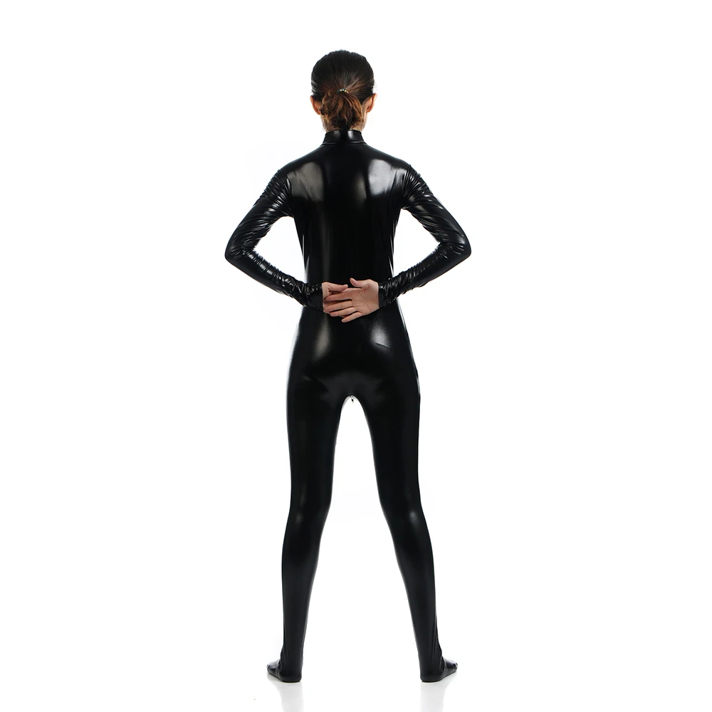 Cosplay&ware Customize Exotic Zentai Suit Womens Unitard Turtleneck Catsuits Metallic Footed Zipper Bodysuit Dancewear Hoodless -Zentai shop online H9b82d4985b414e4d9a34cb451dc711b7w.jpg