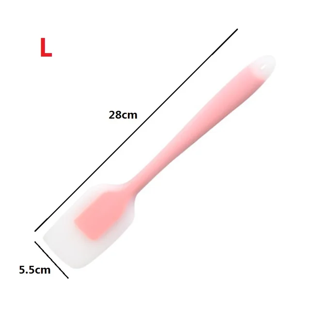 Kitchen Accessories Silicone Cake Butter Blender Cream Mixture Spatula Scraper Cake Spatula Baking Tools Kitchen Utensils Baking L-Pink