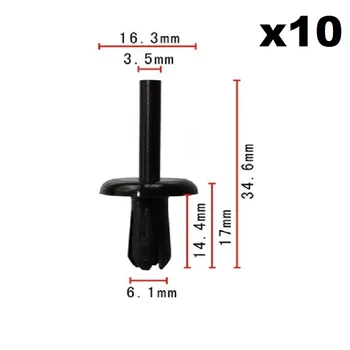 

10pcs Nylon For Volvo Bumper Cover Retainer Clip Rivet Fastener 740 & 760 1993-On 1268176-3