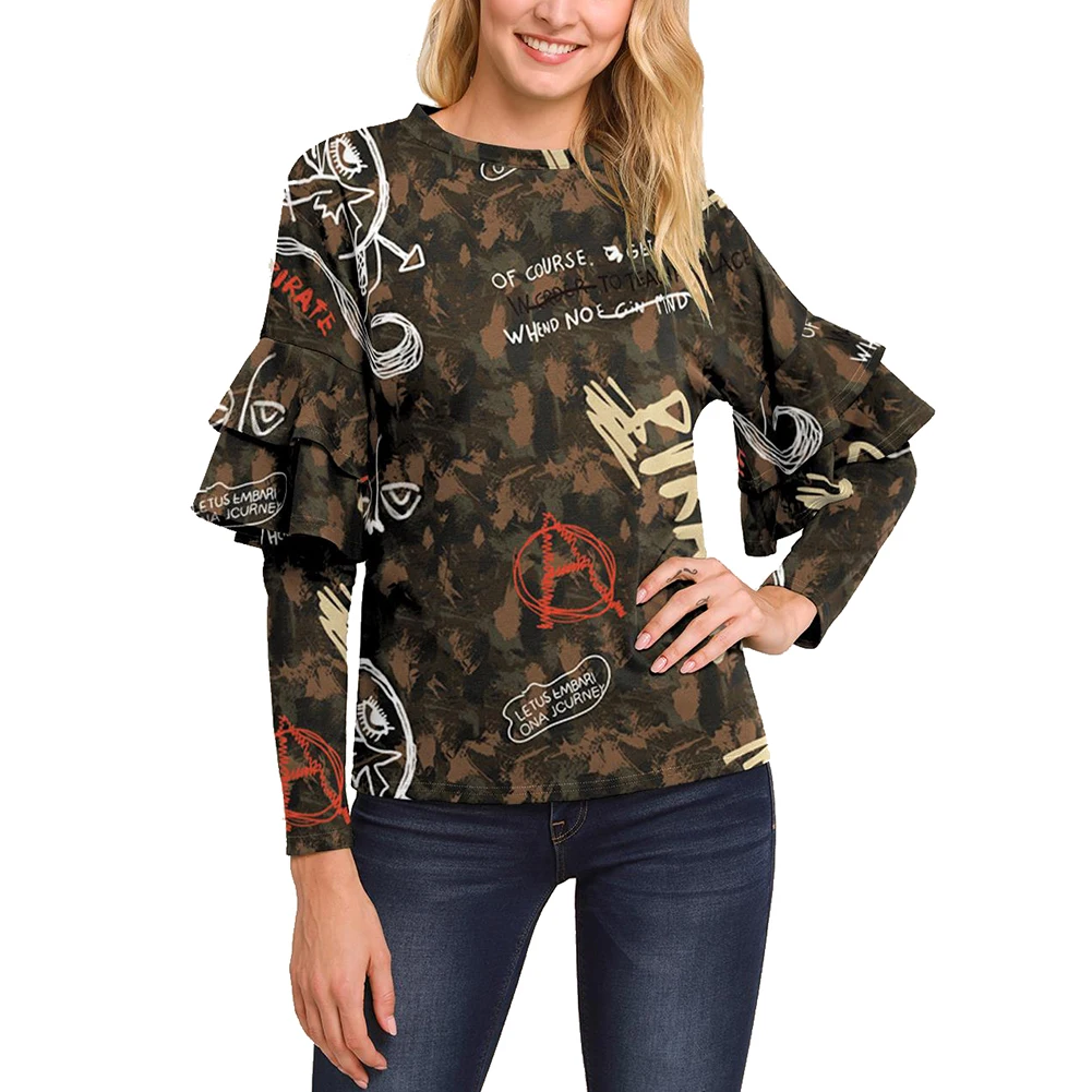 

Bohisen Long Sleeve T Shirt Women Autumn Spring O Neck Pullover Top Tees Casual Female Clothes 2019 Womens Tops