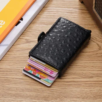 

New High Quality Rfid Double Card Wallet Men Money Bag Small Purse Vintage Male Square Trifold Leather Wallet Small Short Waller