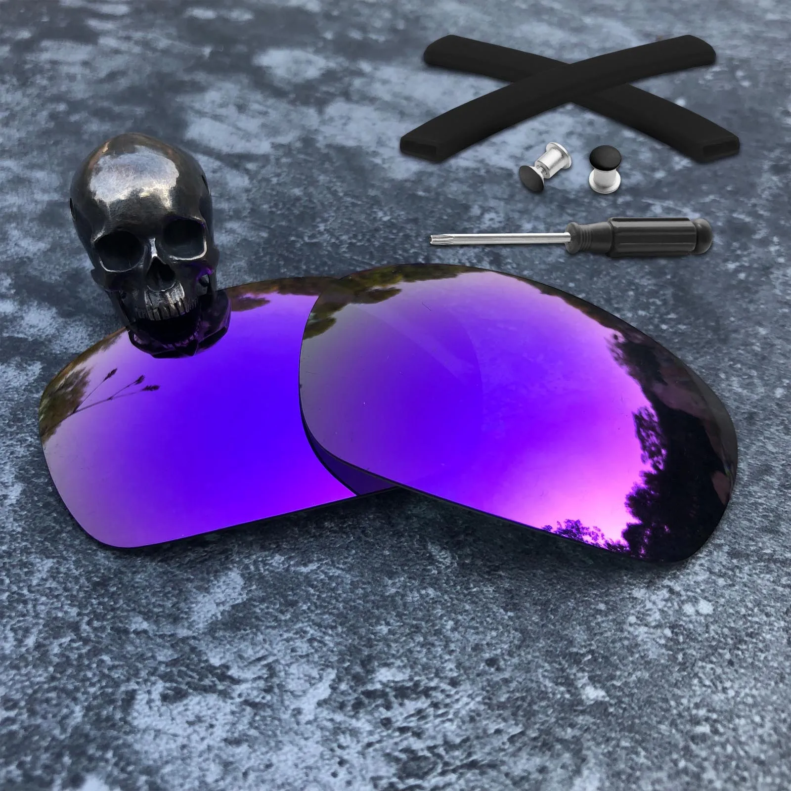Purple Firtox настоящие поляризованные улучшенные Сменные линзы и носки с ушками и болтами и T20 для солнцезащитных очков-Oakley jawbone-несколько вариантов - Цвет линз: Purple
