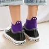 Size 35-42 Kawaii Women Socks Fashion Ankle Funny Socks Women Cotton Embroidered Expression Candy Color 4 Pairs ► Photo 3/6