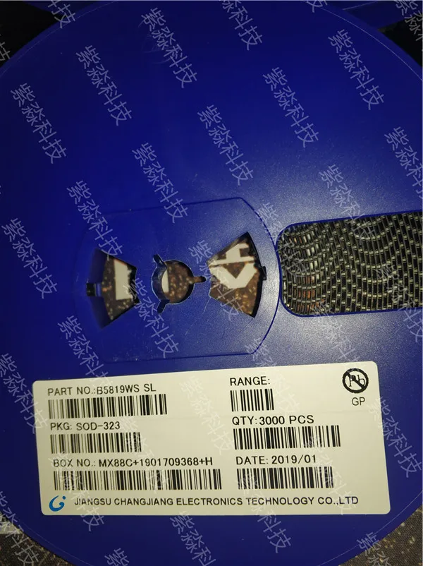 B5819WS диоды Шотки и выпрямители 40 V, 1A чип