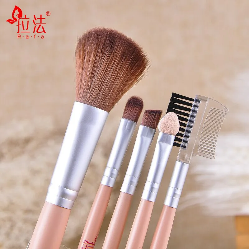 Rafah Кисть для макияжа Алюминиевый Тюбик макияж щётка 5 комплектов качественные инструменты для макияжа магазин поставки товаров
