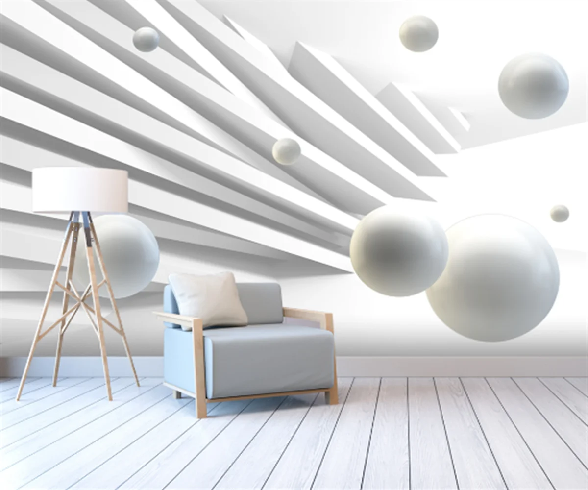 

Southeast Asia abstract three-dimensional space sphere 3d background wallpaper simple home custom mural wall cloth wallpaper