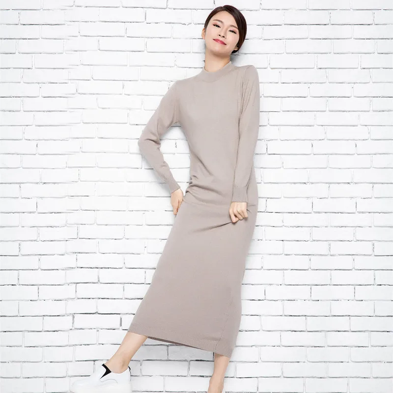 

Size Plus Autumn V-neck Winter Dresses Wine Red Casual Long knitted Dress Women's Dresses Dress Elegant Womens Clothing
