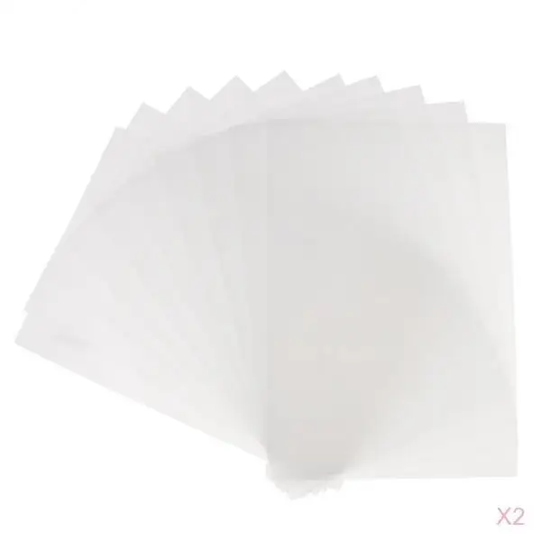 20pcs Clear Shrink Film Sheets  Shrinkable Paper For DIY Crafts Supplies