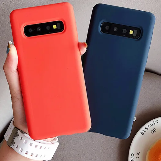 

Soft Silicone Case for Samsung Galaxy S10 Plus S 10 Lite S9 S8 Note9 Note 8 Liquid Original Black Back Cover Coque Funda Carcasa