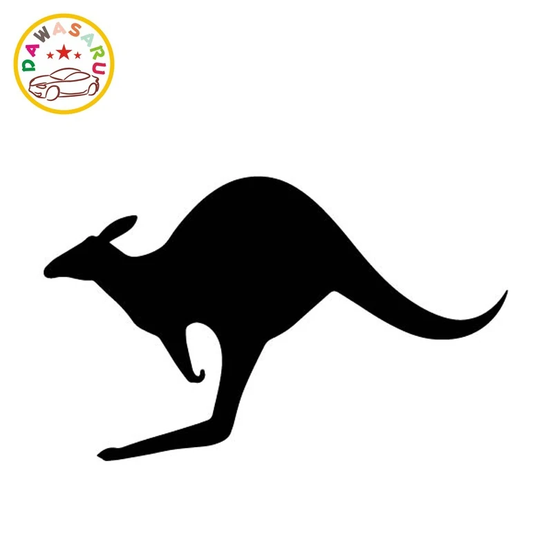 Car Stickers Cartoon Kangaroo Pattern PVC Decals Bumper Decoration Waterproof Sunscreen Black/white 16cm*10cm | Автомобили и