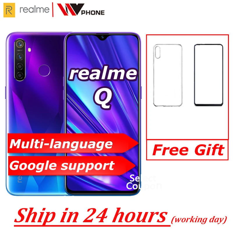 Realme Q global not relme 5 pro 6 3 дюйма Мобильный телефон Snapdragon 712AIE Восьмиядерный 48MP мобильный
