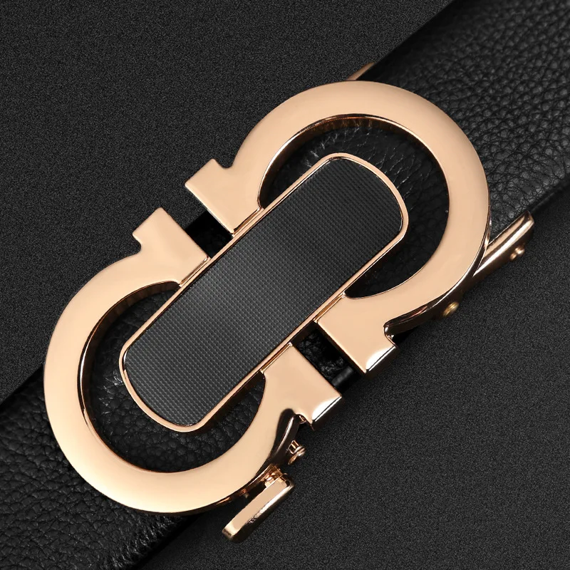New Leather Belt Men\'s Casual Business Automatic Checkoff Leather Waistband chun niu pi Jeans Waistband Luxury Designer Brand